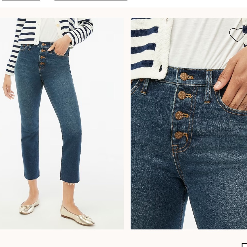 J. Crew high-rise flare crop jean with button fly